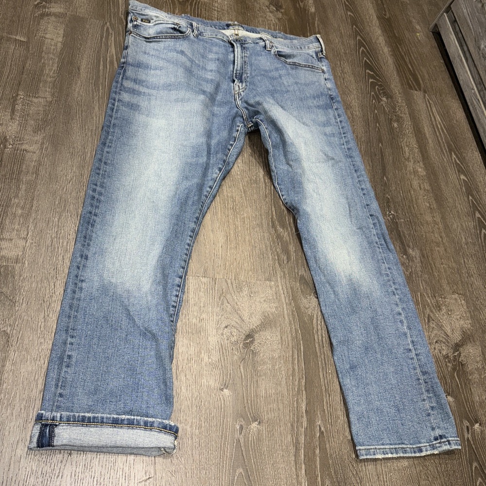 Polo Ralph Lauren Whisker Fade Varick Slim Fit Selvedge Jeans Mens 40x31 Denim